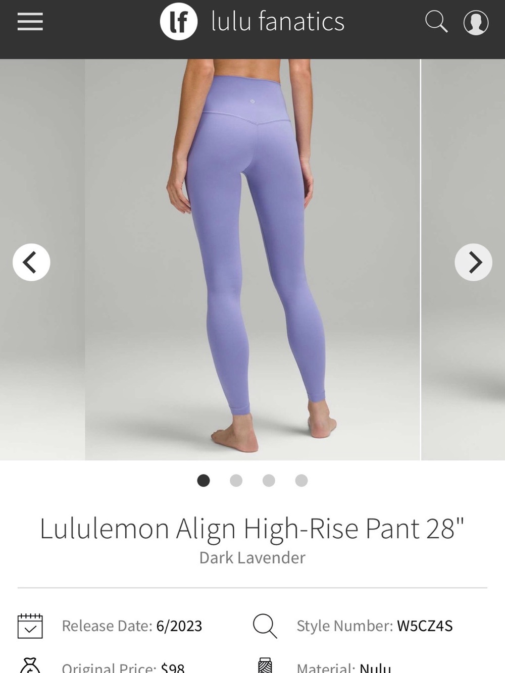 lululemon athletica Align High-Rise Leggings — Dark Lavender
